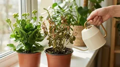 Geen meststoffen en verplantingen — een methode die verdorde bloemen redt